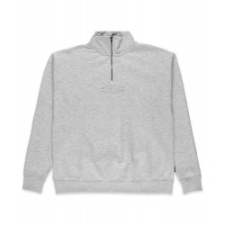 Antix Simplex Organic Half Zip Sweatshirt Heather White